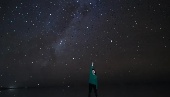 star in uyuni salt flat
