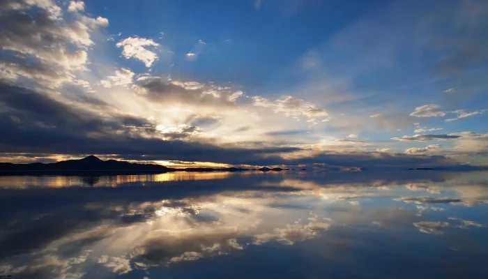 the sunset tour of the Uyuni Salt Flats